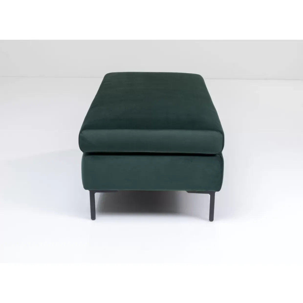 Hocker Gianni Velvet Dunkelgrun Schwarz