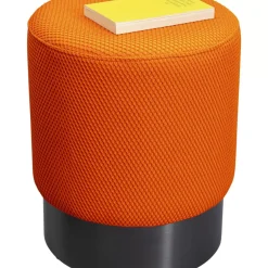 Hocker Jody Orange Mesh Schwarz O35Cm