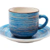 Kaffeetasse Swirl Blau (2/Set)