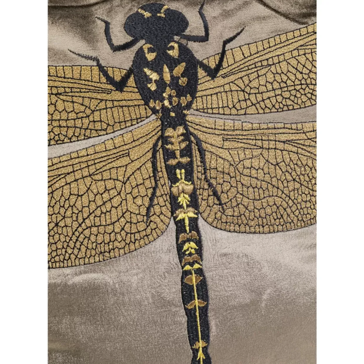 Kissen Glitter Dragonfly Braun 40X40Cm