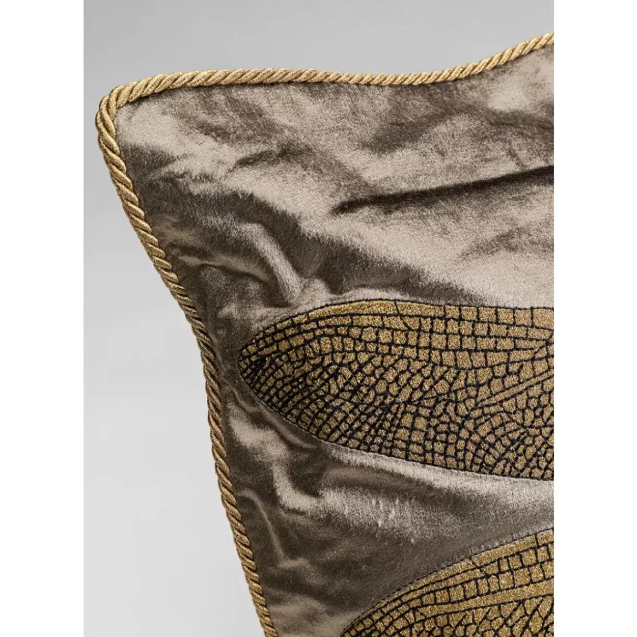 Kissen Glitter Dragonfly Braun 40X40Cm