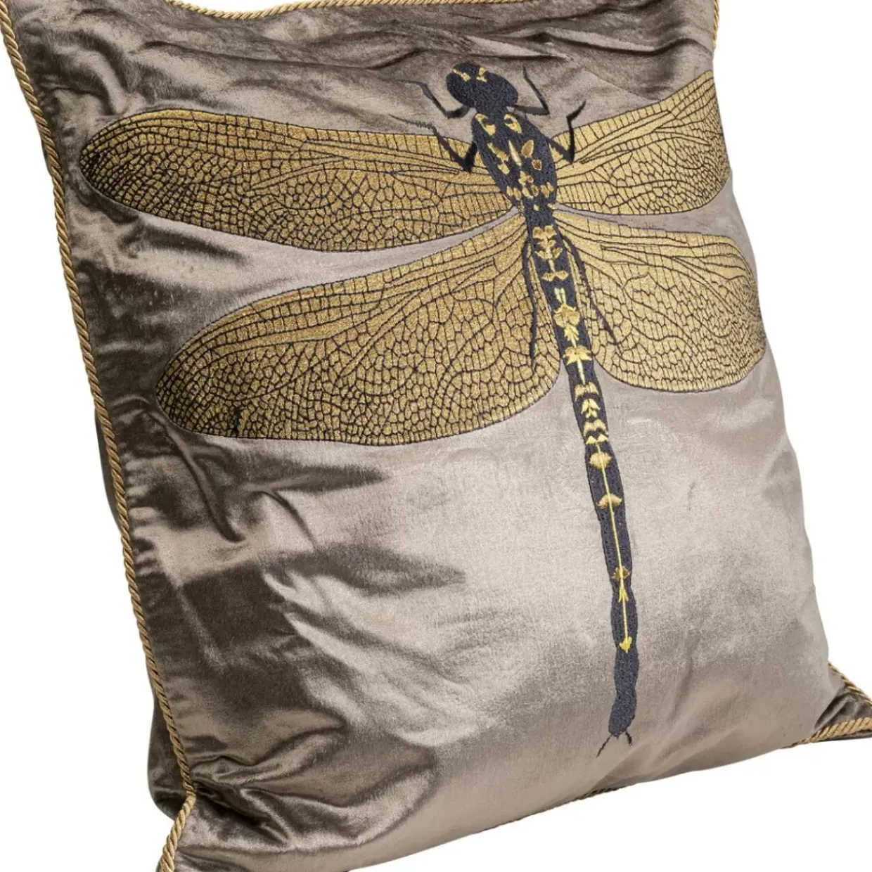 Kissen Glitter Dragonfly Braun 40X40Cm