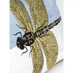 Kissen Glitter Dragonfly Weis 50X30Cm