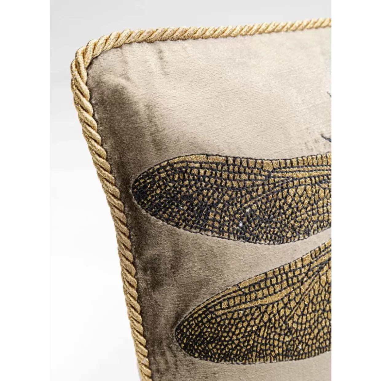 Kissen Glitter Dragonfly Braun 50X30Cm