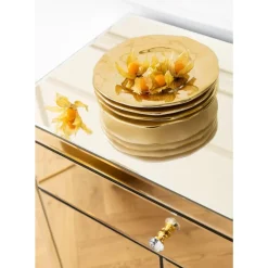 Kommode Luxury Champagne 2-Turig 1 Schub