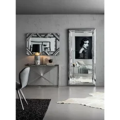 Konsole Laser Silber Klarglas 120X40