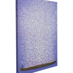 Leinwandbild Flower Boat Lila Weis 80X100Cm