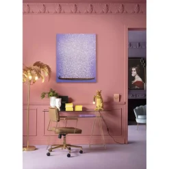 Leinwandbild Flower Boat Lila Weis 80X100Cm