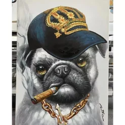 Leinwandbild Hip Hop Dog 70X100Cm