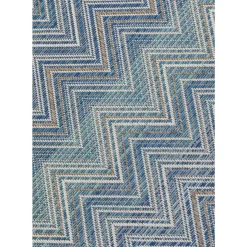 Outdoor Teppich Zigzag Blau 160X230Cm