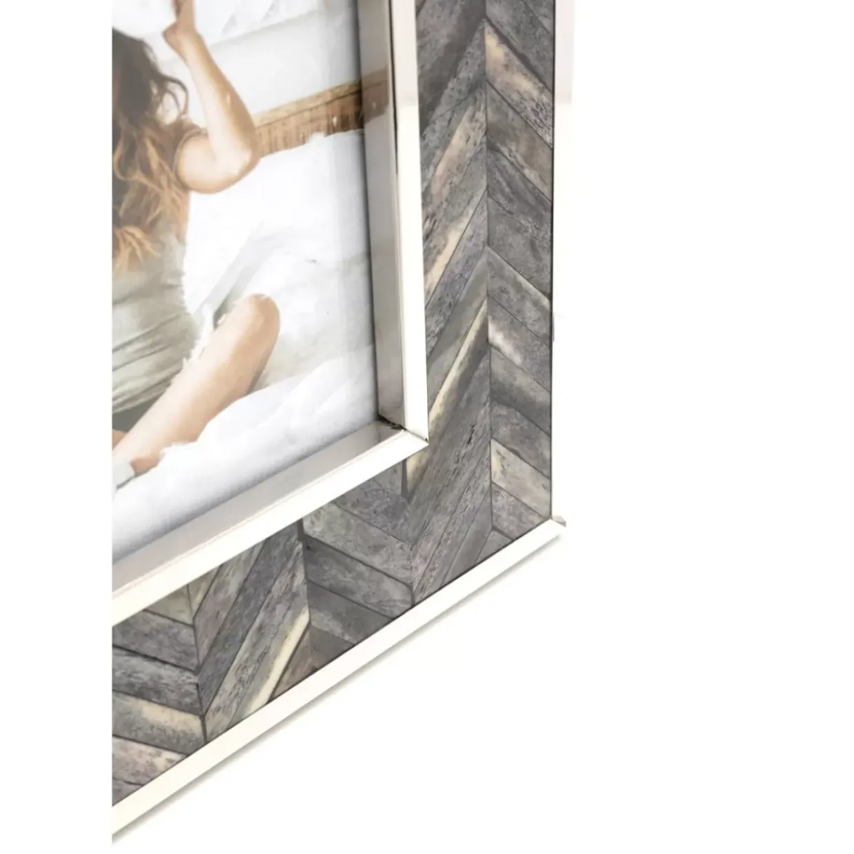 Rahmen Chevron Grau 13X18