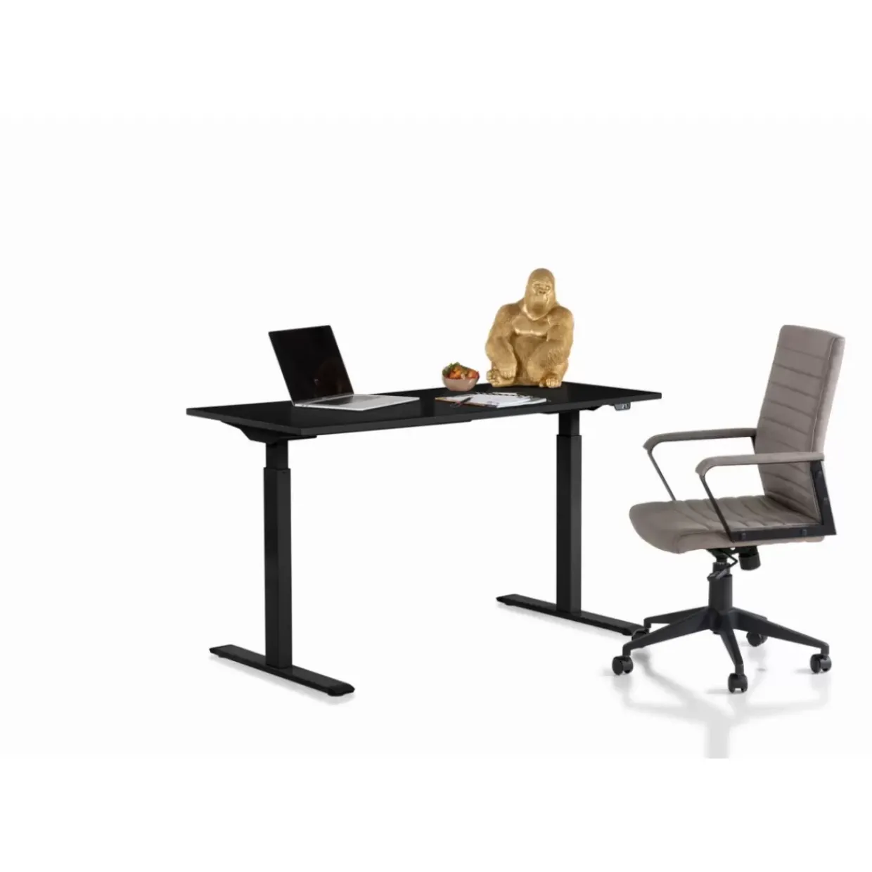 Schreibtisch Office Smart Schwarz Schwarz 140X60
