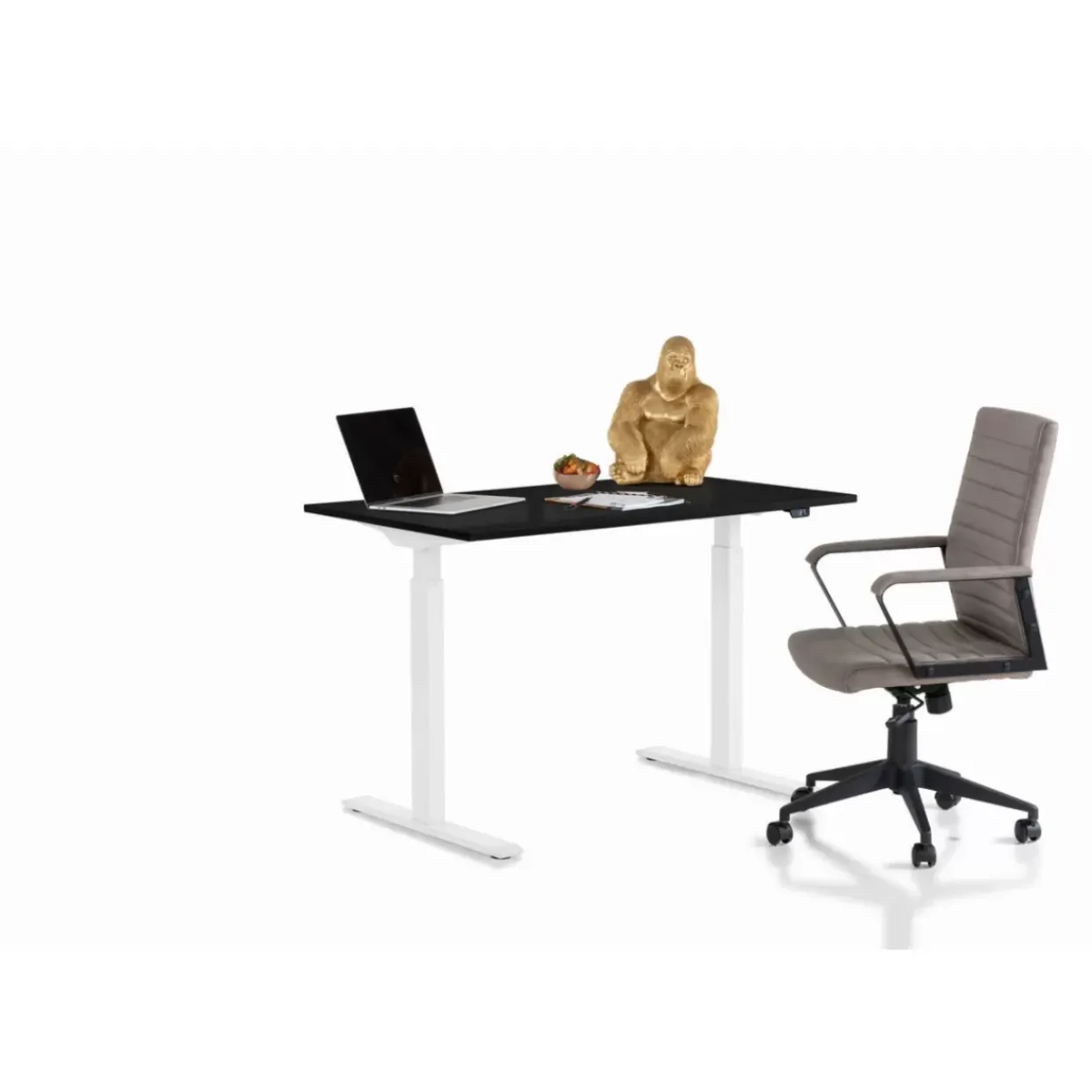 Schreibtisch Office Smart Weis Schwarz 120X70