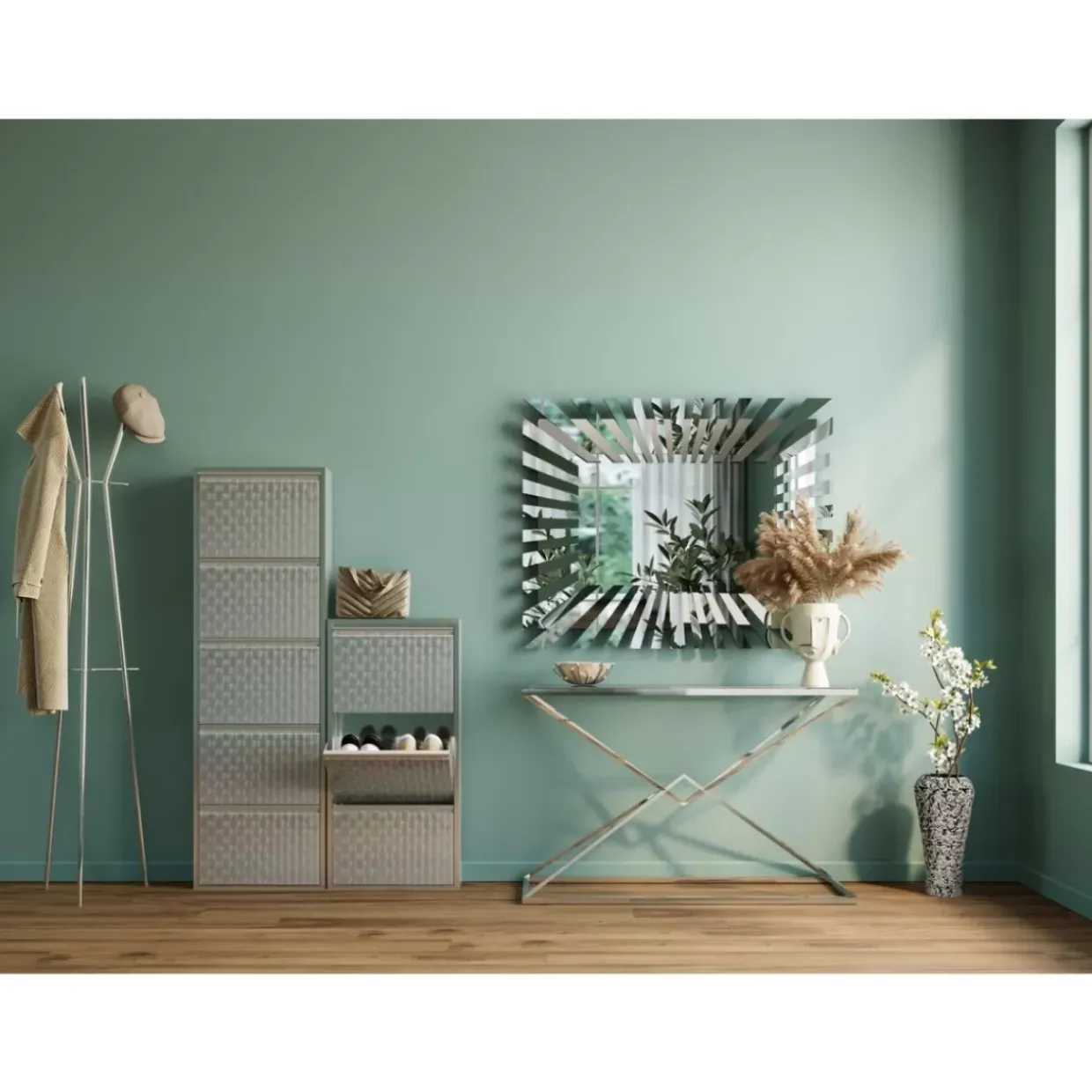 Schuhkipper Caruso 3-Er Silber/Geflext