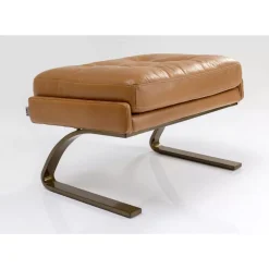 Sessel Mit Hocker Breno Braun