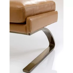 Sessel Mit Hocker Breno Braun