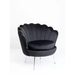 Sessel Water Lily Chrom Schwarz