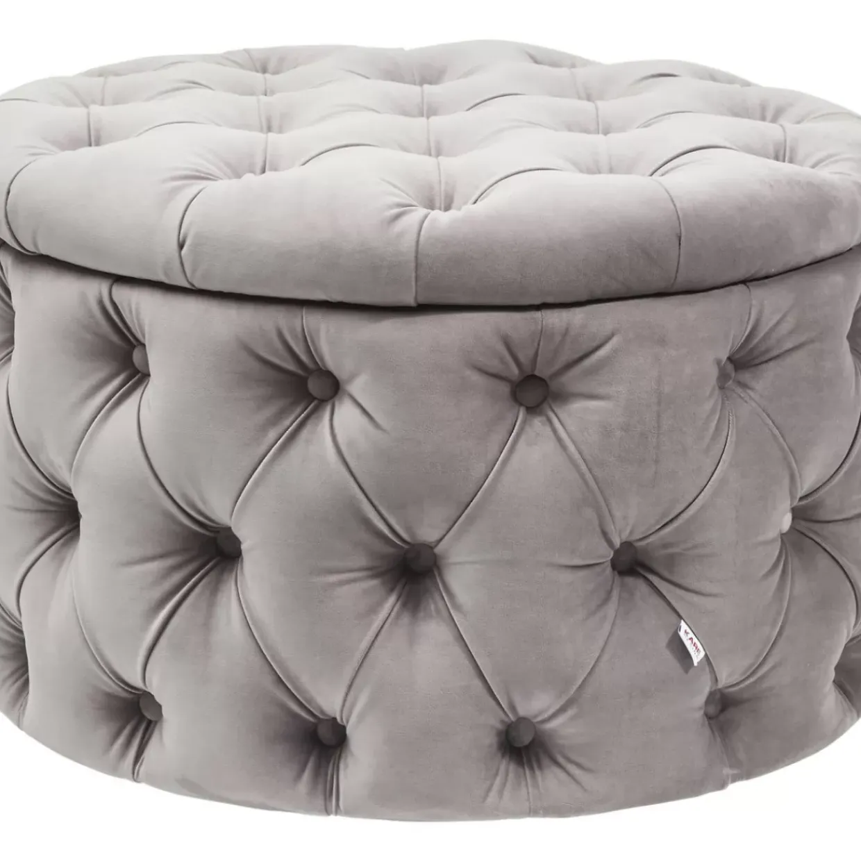 Sitztruhe Desire Rund Silbergrau