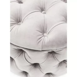 Sitztruhe Desire Rund Silbergrau