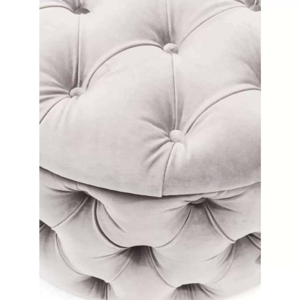 Sitztruhe Desire Rund Silbergrau