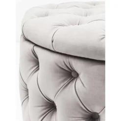 Sitztruhe Desire Rund Silbergrau