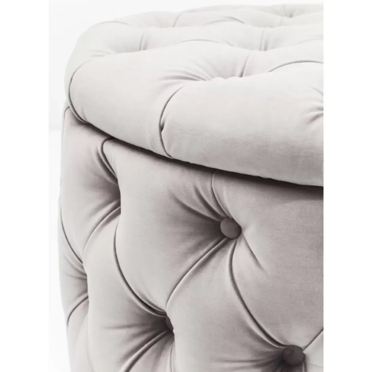 Sitztruhe Desire Rund Silbergrau