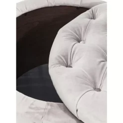 Sitztruhe Desire Rund Silbergrau