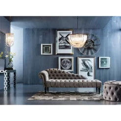 Sitztruhe Desire Rund Silbergrau