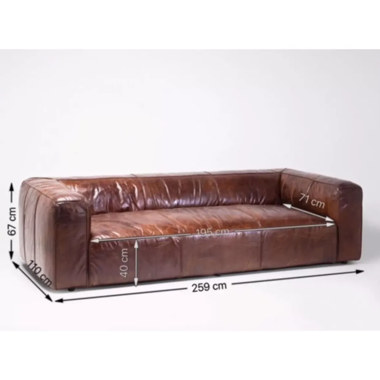 Sofa Cubetto 3-Sitzer 260Cm