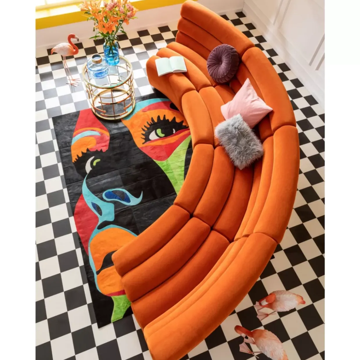 Sofa Element Wave Orange