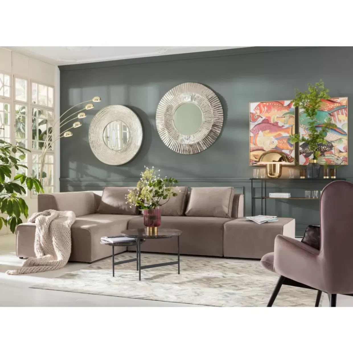 Sofa Infinity Velvet Taupe Links