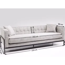 Sofa Loft 3-Sitzer Salt & Pepper