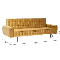 Sofa Milchbar 3-Sitzer Velvet Honey