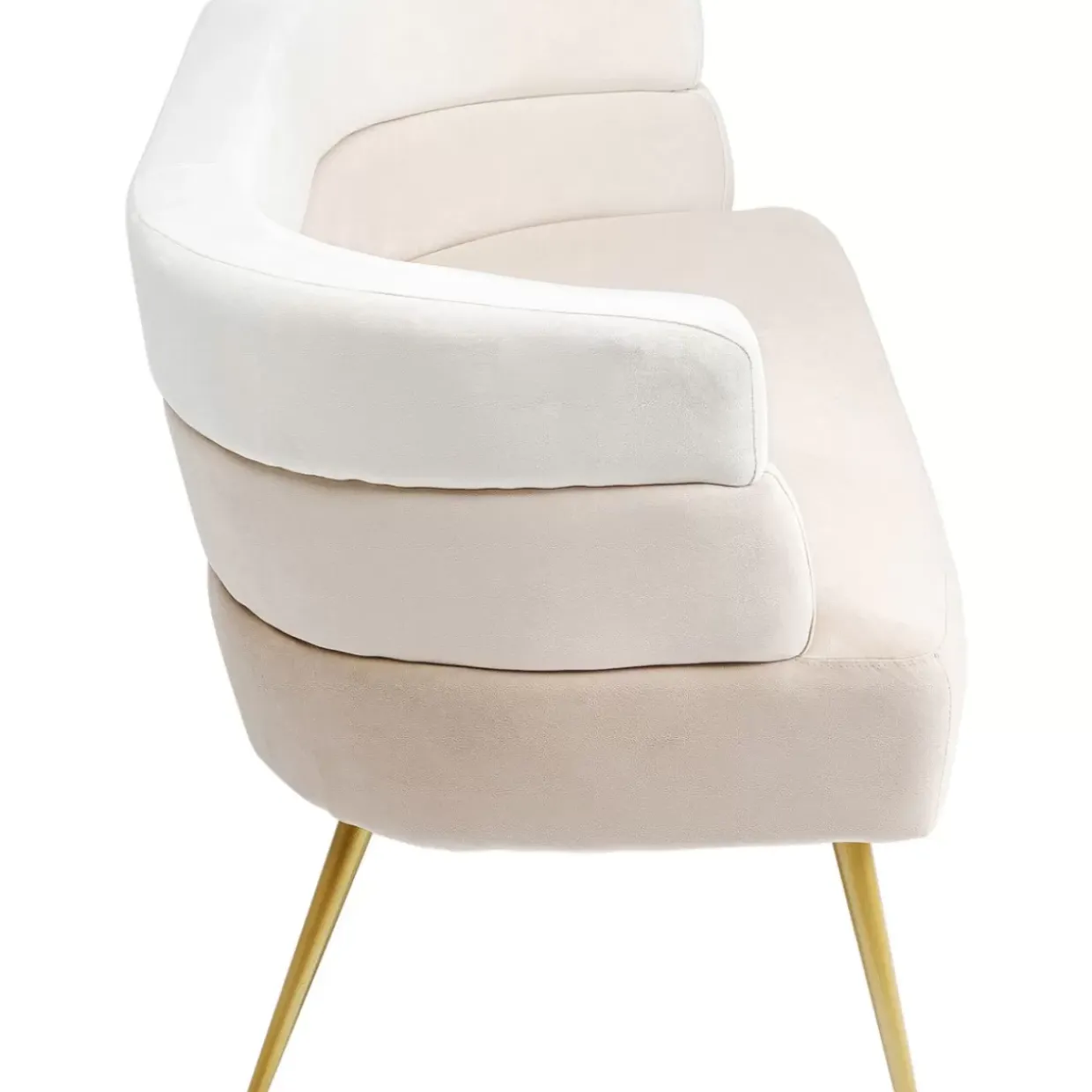 Sofa Sandwich 2-Sitzer Creme 125Cm