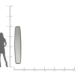 Spiegel Clip Black 32X177Cm