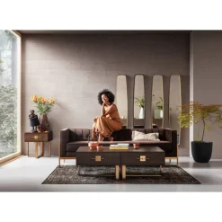 Spiegel Clip Brass 32X177Cm