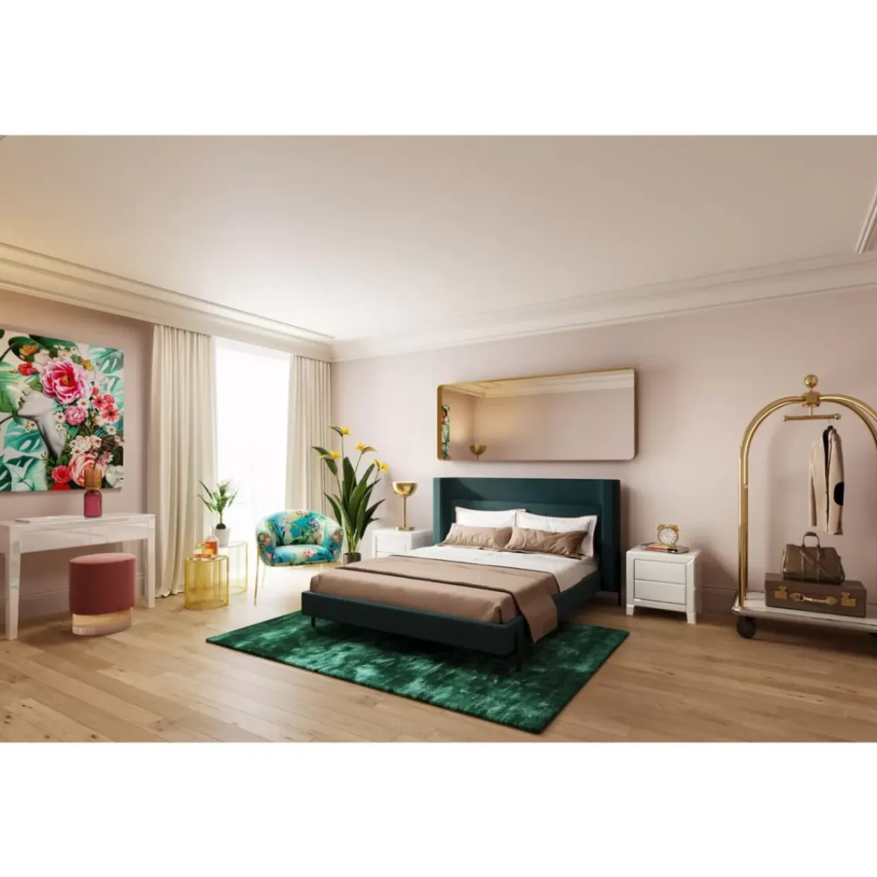 Spiegel Curve Mo Brass 70X200Cm