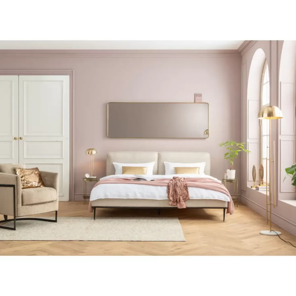 Spiegel Curve Mo Brass 70X200Cm