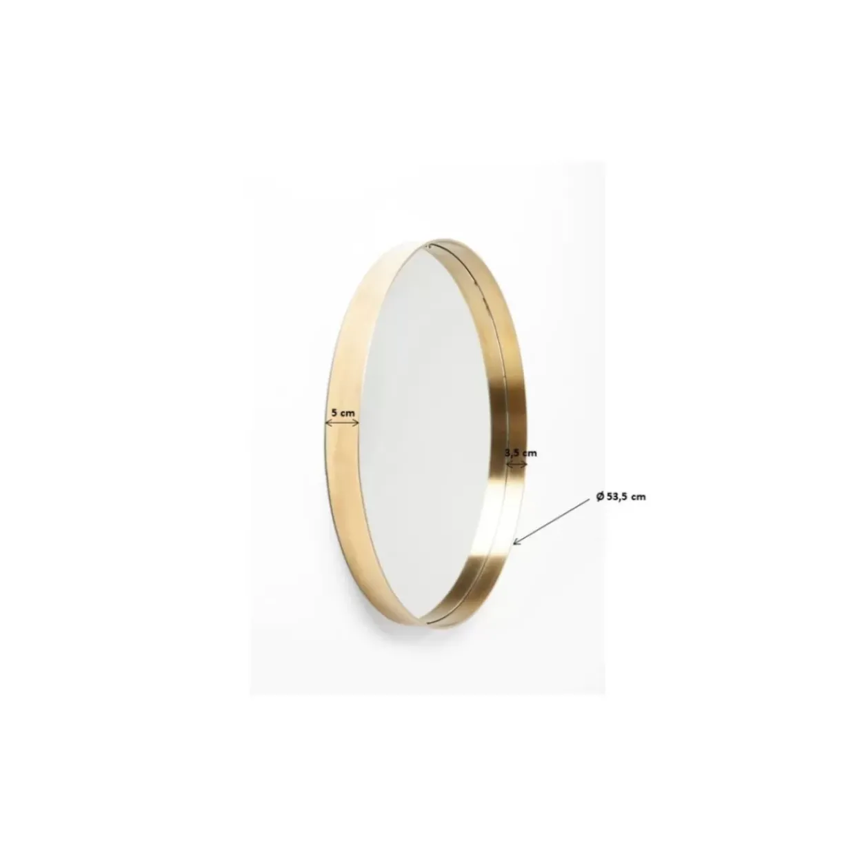 Spiegel Curve Round Brass O60Cm