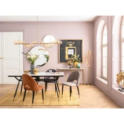 Spiegel Curve Round Brass O100Cm