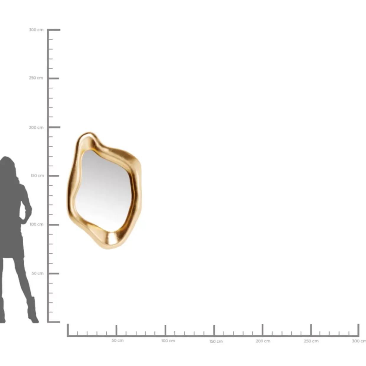 Spiegel Hologram Gold 76X119Cm