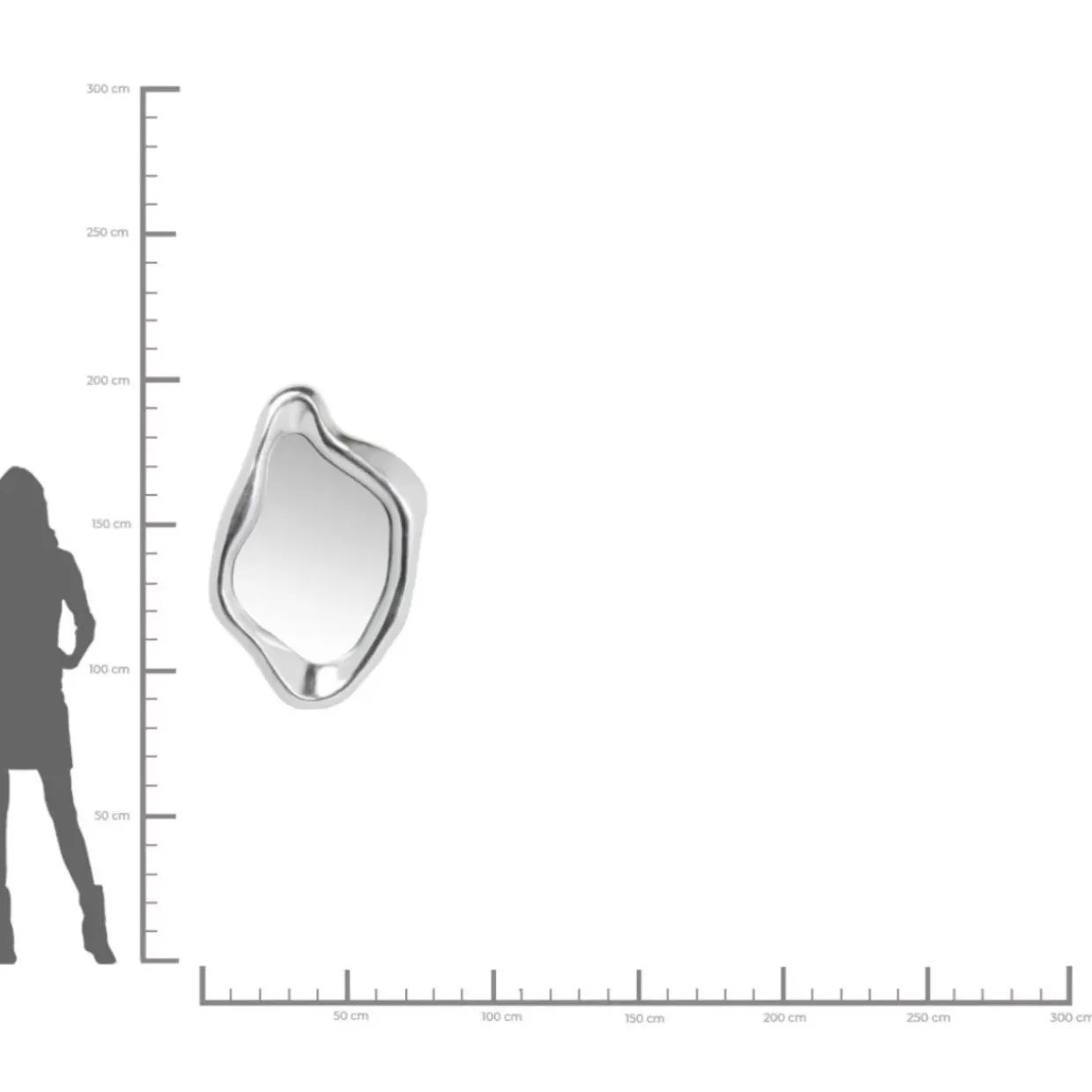 Spiegel Hologram Silber 119X76Cm