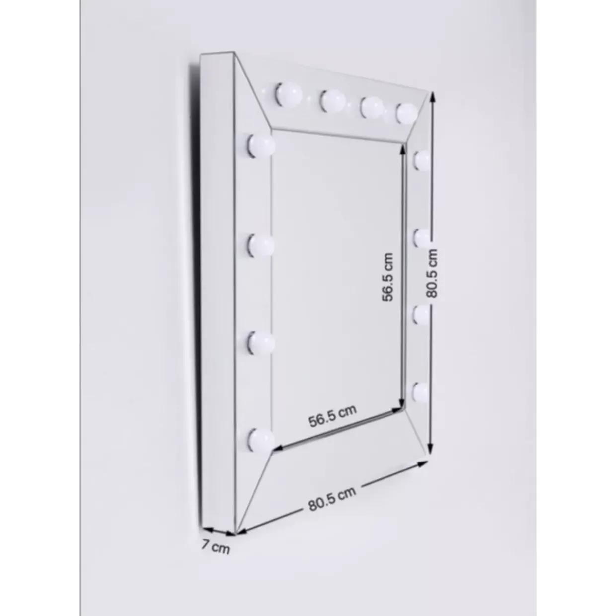 Spiegel Make Up Square 81X81Cm