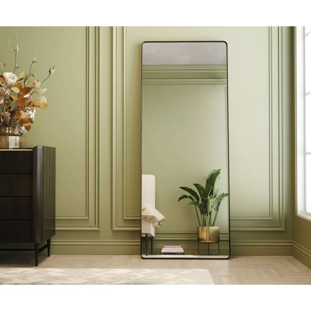 Spiegel Ombra Soft Schwarz 200X80Cm