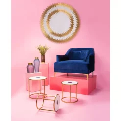 Spiegel Solare Gold O132Cm