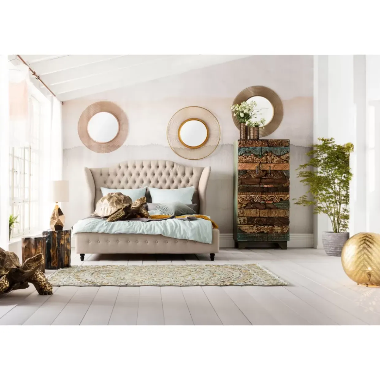 Spiegel Sun Storm Gold O93Cm