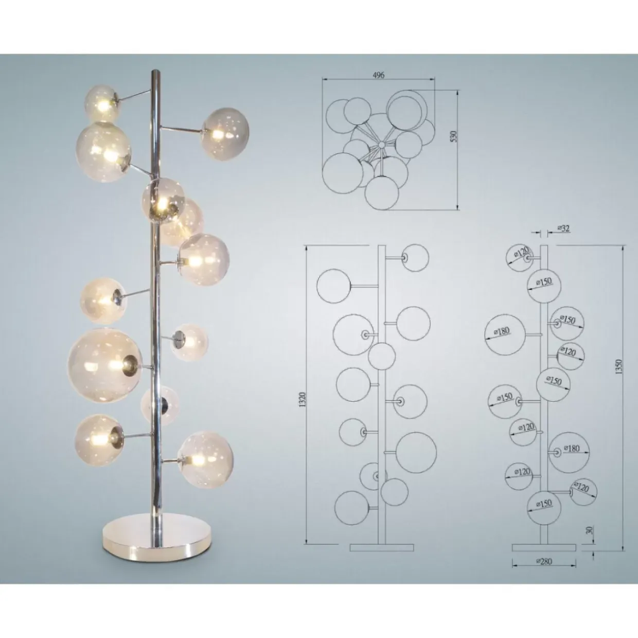 Stehleuchte Balloon Smoke 12