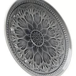 Teller Sicilia Mandala Grau O21Cm