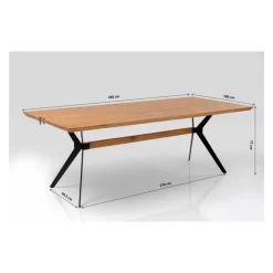 Tisch Downtown Walnuss 220X100Cm