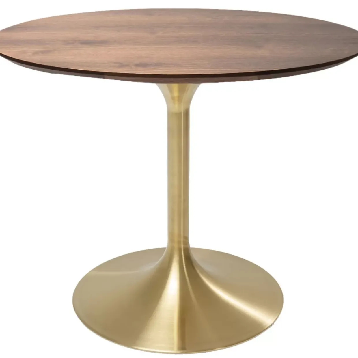 Tisch Invitation Set Walnus Messing O90Cm